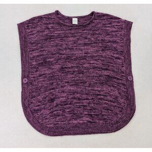Blair Women's Poncho Sweater Size L Purple